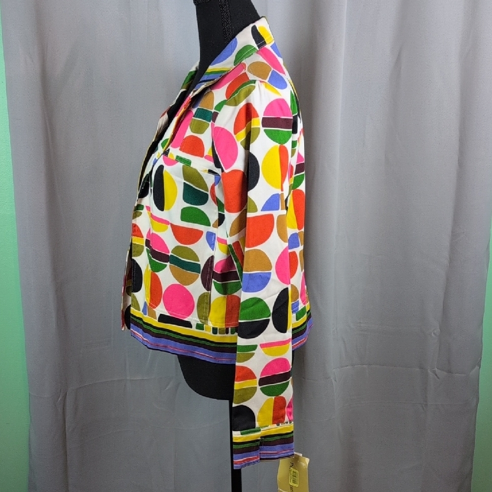 Patrick Christopher Colorfulโ Geometric Women's Blazer - Picture 3 of 7